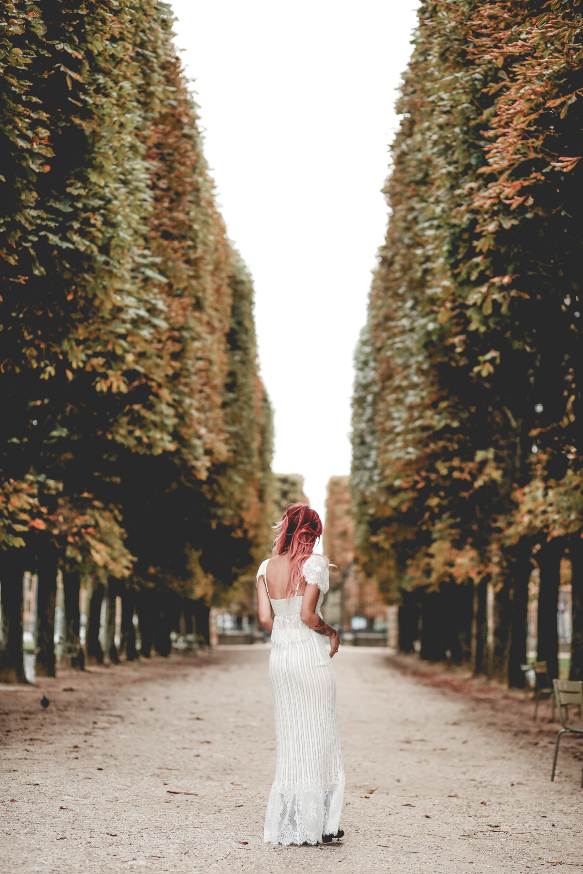 Luanna of Le Happy wearing a Stone Cold Fox Dress at the Luxembourg Gardens